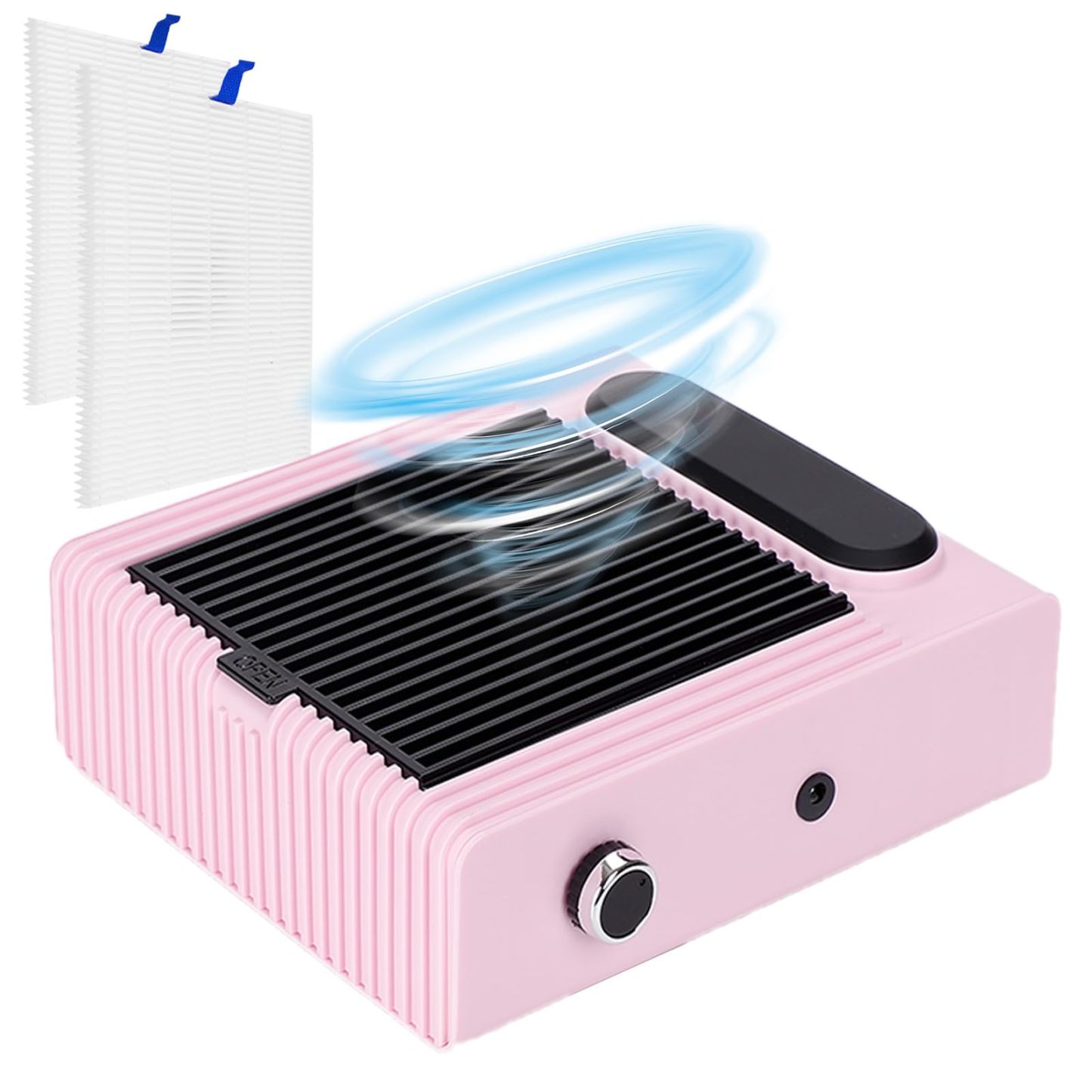 DEWEL 卓上集塵機 ネイルダストコレクター ネイル集塵機 サロン強力吸収 低騒音設計 運びが簡単 交換用フィルター付き 手首が保護でき ピンク 静音 ネイルマシン ネイルダスト ネイルケアセット