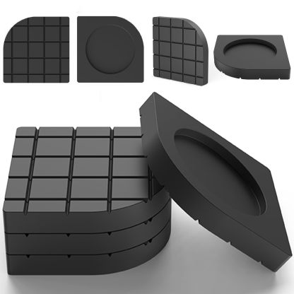 DEWEL 洗濯機 防振ゴム 防振 ゴム 8枚入り かさ上げ 振動吸収マット 振動軽減 高さ調整 底上げ 防音 揺れ防止 滑り止め 防震