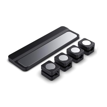 DEWEL ケーブルホルダー マグネット式 USB 配線 収納 ケーブルオーガナイザー 磁石 デスク、壁、車内に貼り付け 強力粘着 ケーブルクリップ 配線 整理 収納 ライトニングケーブル 直径4mmまで対応