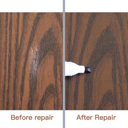 DEWEL フローリング補修 床/ドア補修 傷 穴 塗装剥がれ補修 キズ消し キズ隠し 木製家具補修セット 家具補修マーカー 補修ペン 補修棒 8色入り 16本セット 芯削り器付き