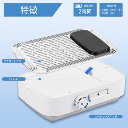 DEWEL ネイル集塵機 ネイルダストコレクター 卓上集塵機 強力吸引 吸収力調節可能 4500rpm回転数 手首が保護でき マット付き 説明書付き 交換用フィルター付き 掃除簡単 静音 ネイルマシン