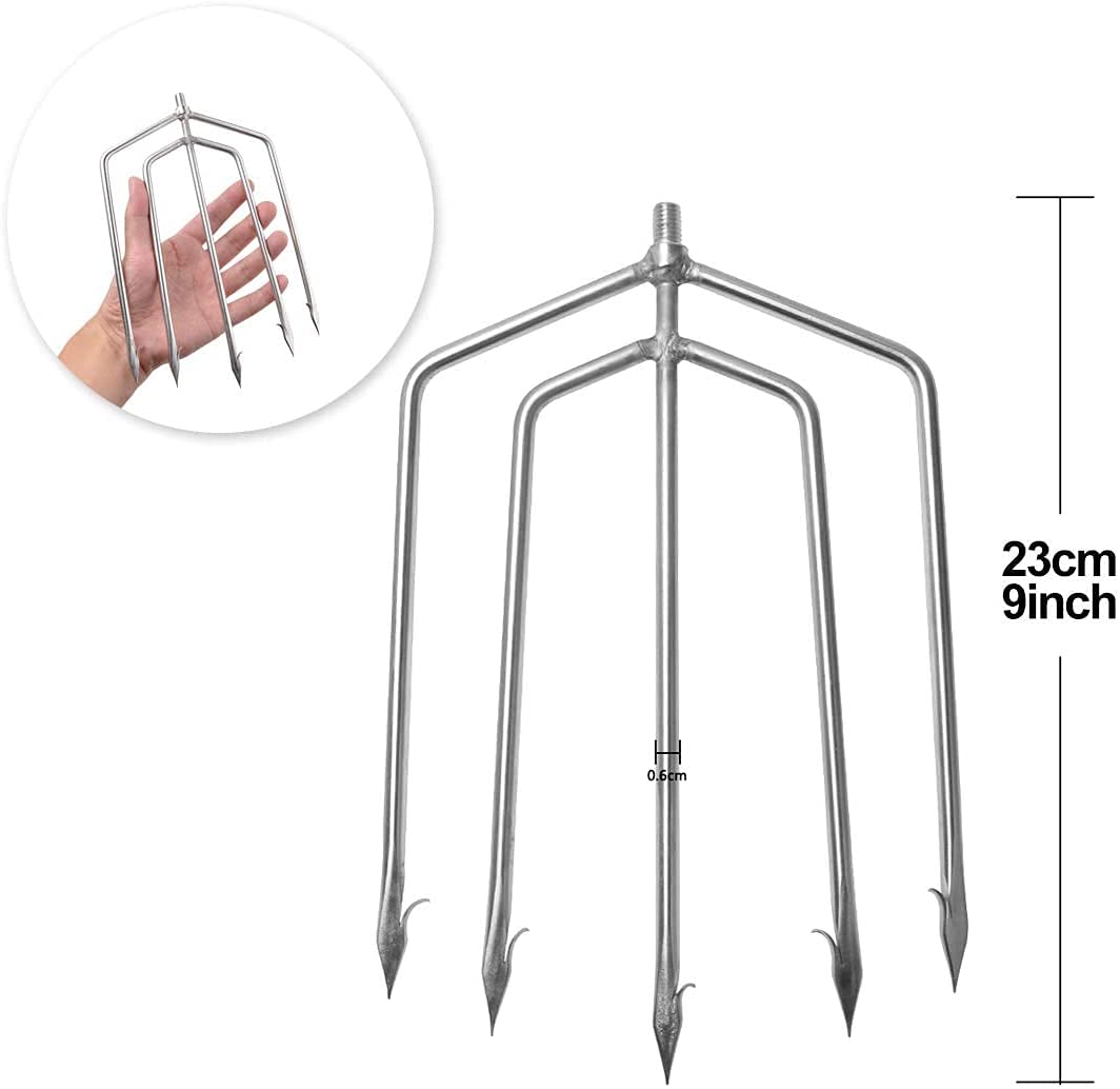 銛 5又7又 魚突き フォーク 銛先 手銛 軽量 防サビ フォーク お釣り フィッシング スピア ヤス ダイビング モリ 素潜り 水中/海水/川適用