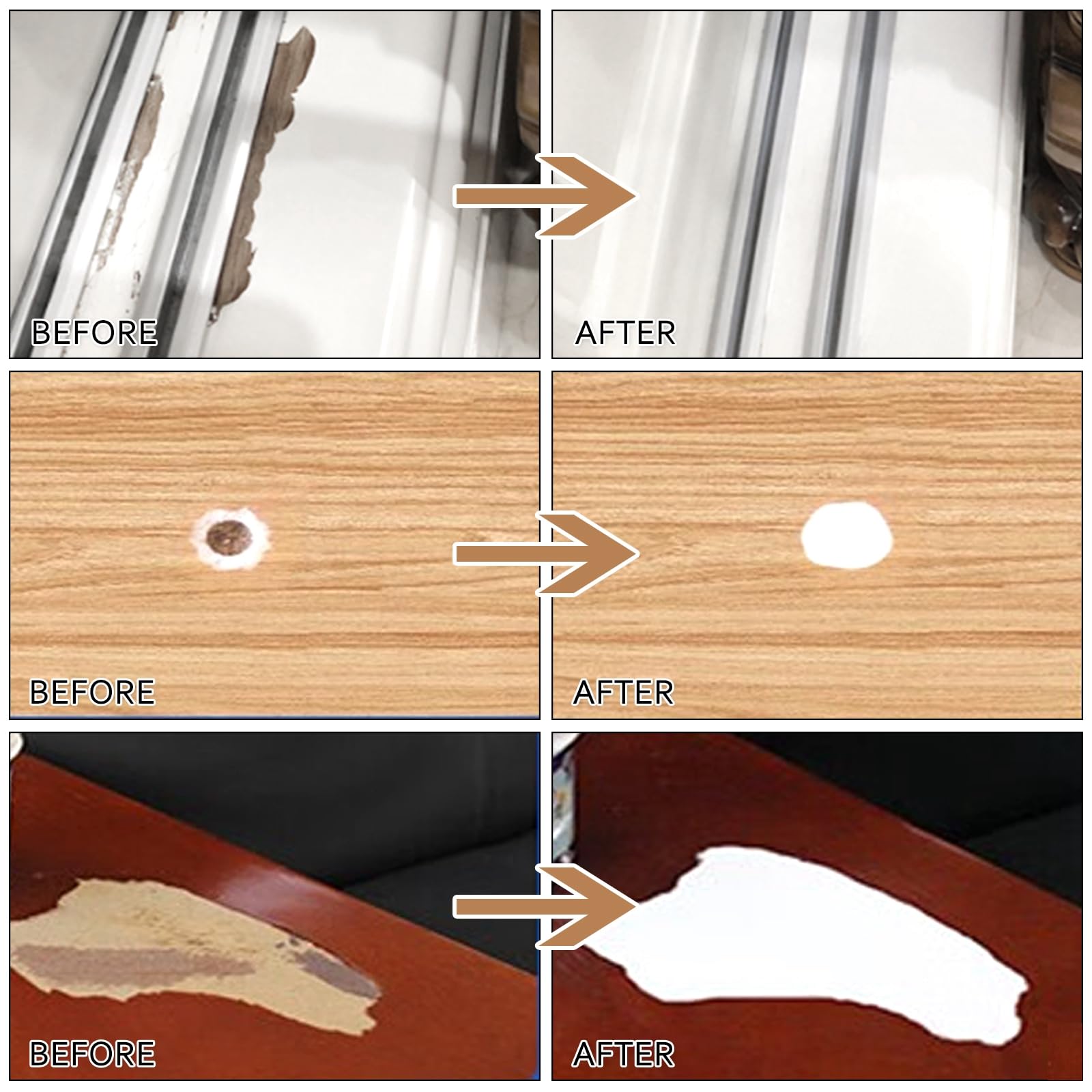 DEWEL 木工パテ 穴埋めパテ パテ 198g ウッドパテ 木材補修用パテ 補修パテ 木製テーブル、戸棚、床、ドアの亀裂など補修 フローリング 補修 ブラシ付き スクレーパー付き サンドペーパー付き 手袋付き