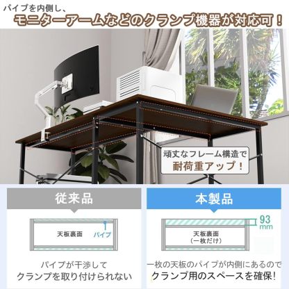 DEWEL L字デスク パソコンデスク 幅160cm+100cm 奥行60cm ワークデスク ゲーミング オフィスデスク モニターアーム取付対応 左右入替可能 L字型デスク コーナーデスク 足元フリー設計 横揺れ防止 シンプル 作業机 高強度のメラミン加工 テレワーク 在宅勤務用