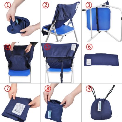 DEWEL ベビーチェアベルト 布製 コンパクトに収納 携帯便利 軽量 230g 収納ポケット付き 汚れにくい 携帯型食事 幼児旅行の安全 ベビーチェア小物 濃いブルー