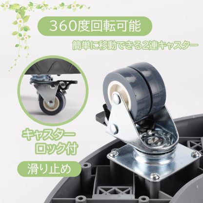 DEWEL 花台 鉢受プレート移動できる 植木鉢台 キャスター付き 伸縮タイプ サイズ調節可 ブレーキ付き 360°移動便利 調節可能 滑り止め 38.5-52.5cm伸縮可能 円形と矩形対応 高さ11㎝ 耐荷重200kg
