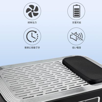 DEWEL ネイル集塵機 ネイルダストコレクター 卓上集塵機 強力吸引 吸収力調節可能 4500rpm回転数 手首が保護でき マット付き 説明書付き 交換用フィルター付き 掃除簡単 静音 ネイルマシン (ブラック)