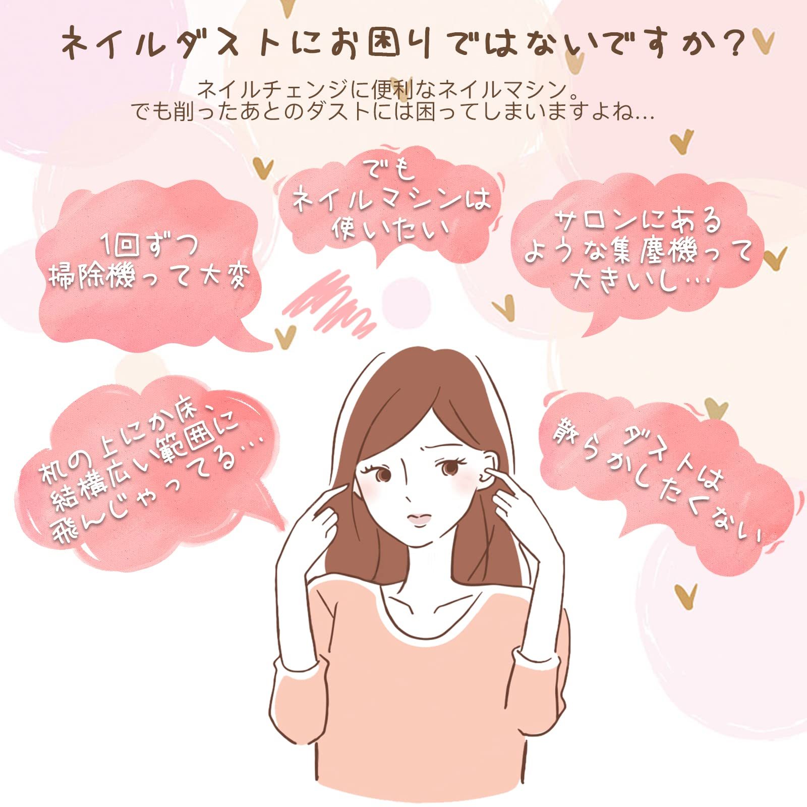 ネイルダスト集塵機 ネイルダストコレクター サロン強力吸収 卓上集塵機 ネイルダストクリーナー 4500rpm回転数 ネイルオフ ジェルネイル オフ 交換用フィルター付き ネイルマシン ネイルダスト ネイルケアセット 手首が保護でき 日本語説明書