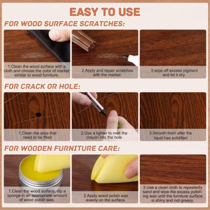 DEWEL 木製品キズ補修セット 家具 補修ペン 家具補修マーカー フローリング補修 10色補修ペン 10色補修棒 床 ドア剥がれ 棚 家具補修 キズ隠し ひび割れ、傷、焼灼、変色など補修 芯削り器付き 20本セット 家具の傷、汚れ用