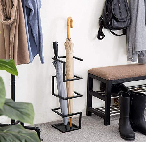 傘立て かさたて 傘入れ スリム おしゃれ かさラック アンブレラスタンド 傘置き 長傘/折りたたみ傘収納 玄関 靴ベラ収納 レインラック ブラック 幅17.5x奥行17.5x高さ58cm