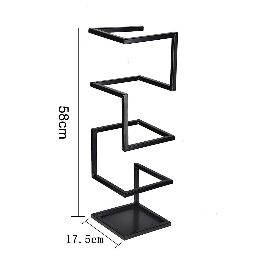 傘立て かさたて 傘入れ スリム おしゃれ かさラック アンブレラスタンド 傘置き 長傘/折りたたみ傘収納 玄関 靴ベラ収納 レインラック ブラック 幅17.5x奥行17.5x高さ58cm
