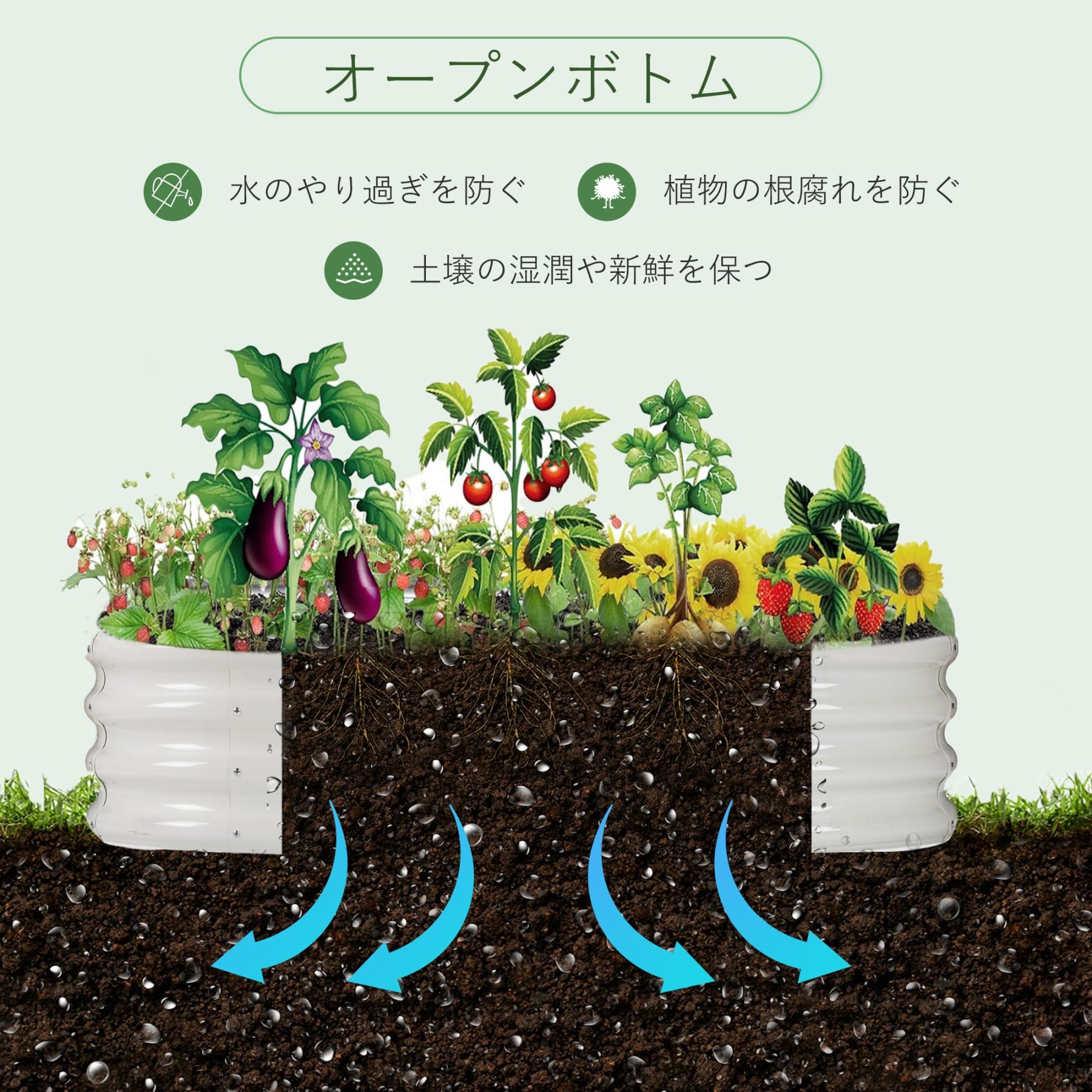 レイズドベッド 家庭菜園 亜鉛メッキ 幅150×奥行60×高さ28cm ガーデンベッド プランター 大型 ガーデンフレーム 屋外 ガーデンボックス ガーデニング 金属製 レイズドガーデンベッド 野菜 花 果物栽培用 花壇 組立簡単 腐敗にくい 耐久性