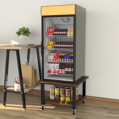 DEWEL プリンター台 洗濯機 台 冷蔵庫用置き台 レンジ台 2段 奥行50cm 幅50cm 高35cm キャスター付き 移動便利 プリンターラック 収納 木製 プリンターワゴン 机上ラック プリンターカート 机上台/机下台 オフィス/ホーム収納用 デスクワゴン