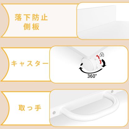 DEWEL プリンター台 CPUスタンド 移動可能 幅42×奥行46cm 耐荷重30kg 足元収納 PCスタンド キャスター付き台車 PCワゴン PC収納ボックス 収納カート PCカート プリンターカート PC デスクトップ スライド式 デスク下 取っ手付き