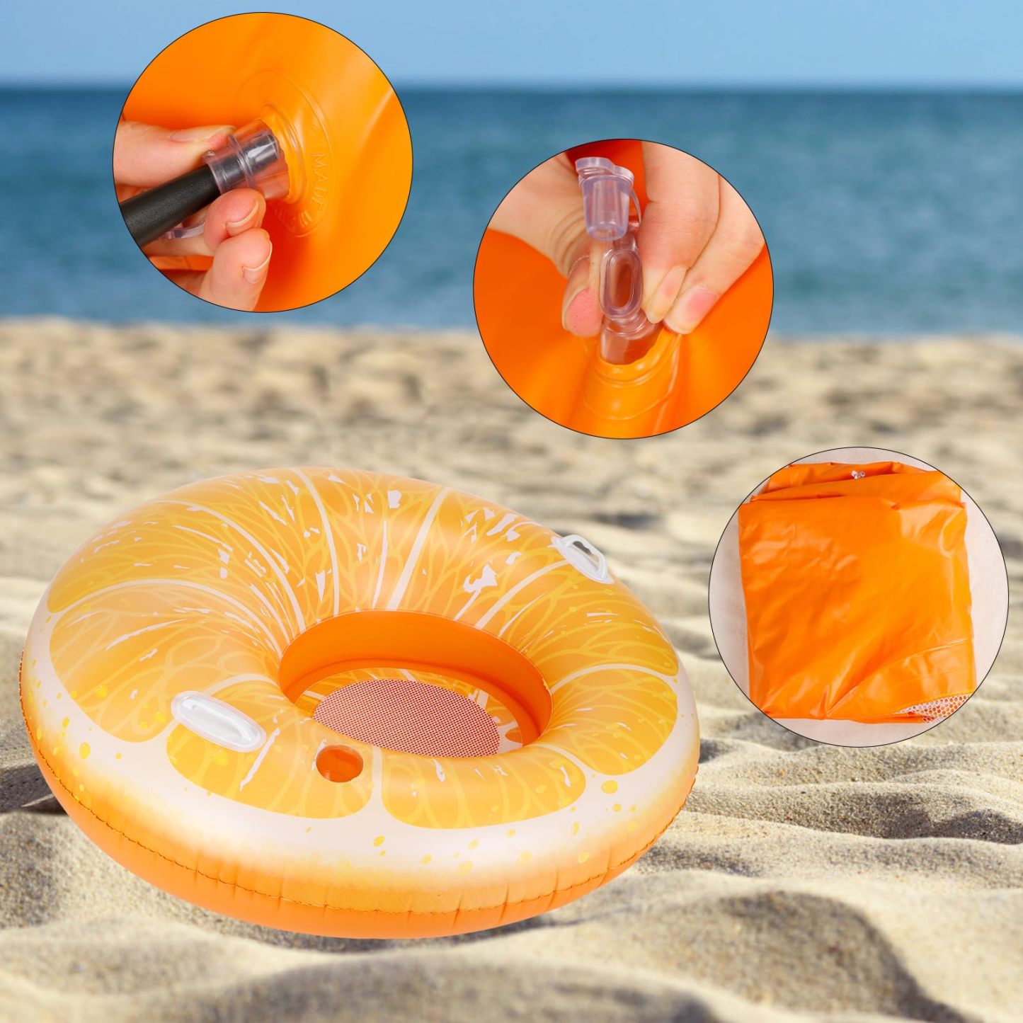 浮き輪 フロート 水上ハンモック 水上ソファー 取っ手付き 浮き輪ベッド 大人用 107*110cm 背もたれ付き 底面メッシュ素材 浮き輪 持ち手 水遊び 海水浴 海 夏 プール オシャレ 強い浮力 折りたたみ ビーチ プールパーティー 夏 旅行