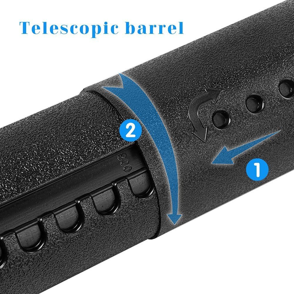 DE WEL アジャスターケース 丸筒 図面・紙面ポスターケース 21段調節 A1・B1収納可能 フリーケース プレイマット 防滴 防雨 収納 持ち運び サイズ調節可能 収納可能 (内径:7.8cm 全長:63-108cm) 蓋＆ショルダーストラップ付き 丸筒型デザインケース ブラック (ブラック)