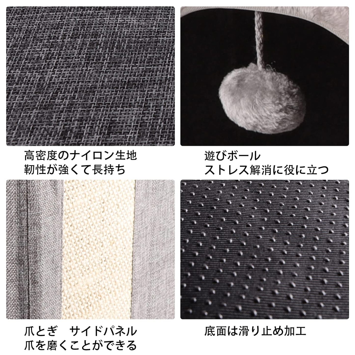 DEWEL 折りたたみ式 猫 ベッド 犬 ハウス ペット クッション ソファー 爪とぎ 二層 猫用 小型犬 多頭用 夏 通年 ふわふわ 組立簡単 お手入れ簡単 幅43 奥行43 高さ35.5cm