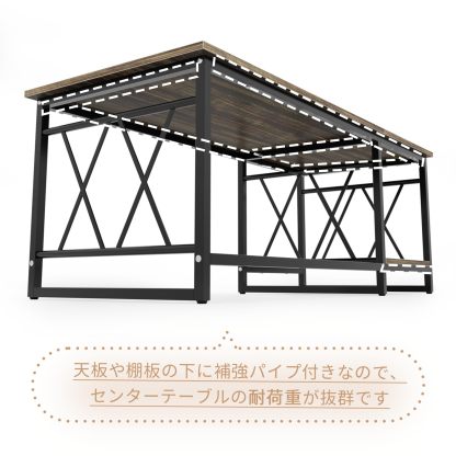 DEWEL ローテーブル テーブル 収納棚付き リビングテーブル センターテーブル ロータイプ ちゃぶ台 座卓 幅100×奥行50 一人暮らし アジャスター付き リビング 和室 作業 勉強 食卓用 テレワーク 高さ36cm 在宅勤務 おしゃれ 木製