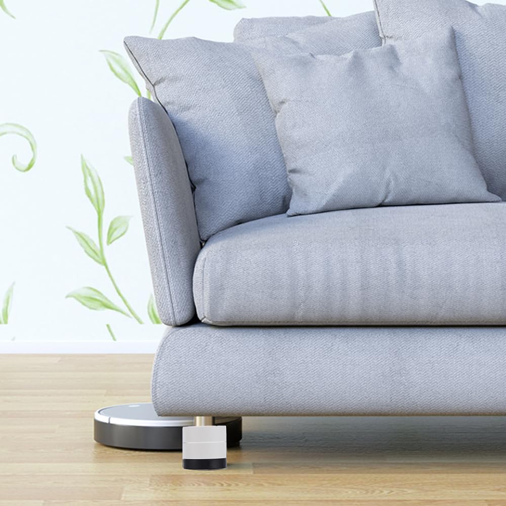 洗濯用防振ゴム DEWEL かさ上げ台 9cm 高さ調整 12点セット ホワイト 継ぎ足し 底上げ 置き台 冷蔵庫 ソファー テーブル こたつ ベッドの高さあげ 水たまり防止 安定性 耐久性