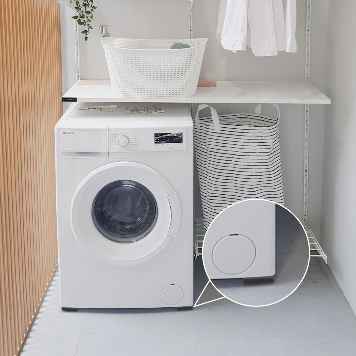 DEWEL 洗濯機 防振ゴム 防振 ゴム 4枚入り かさ上げ 振動吸収マット 振動軽減 高さ調整 底上げ 防音 揺れ防止 滑り止め 防震