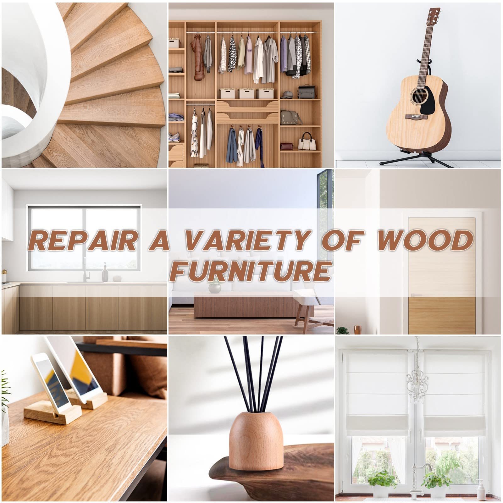 DEWEL 木製品キズ補修セット フローリング補修 家具補修 12色補修ペン フローリング 床 ドア キズ隠し ネジ穴、ひび割れ、釘目、傷、焼灼、変色など補修 木製家具補修