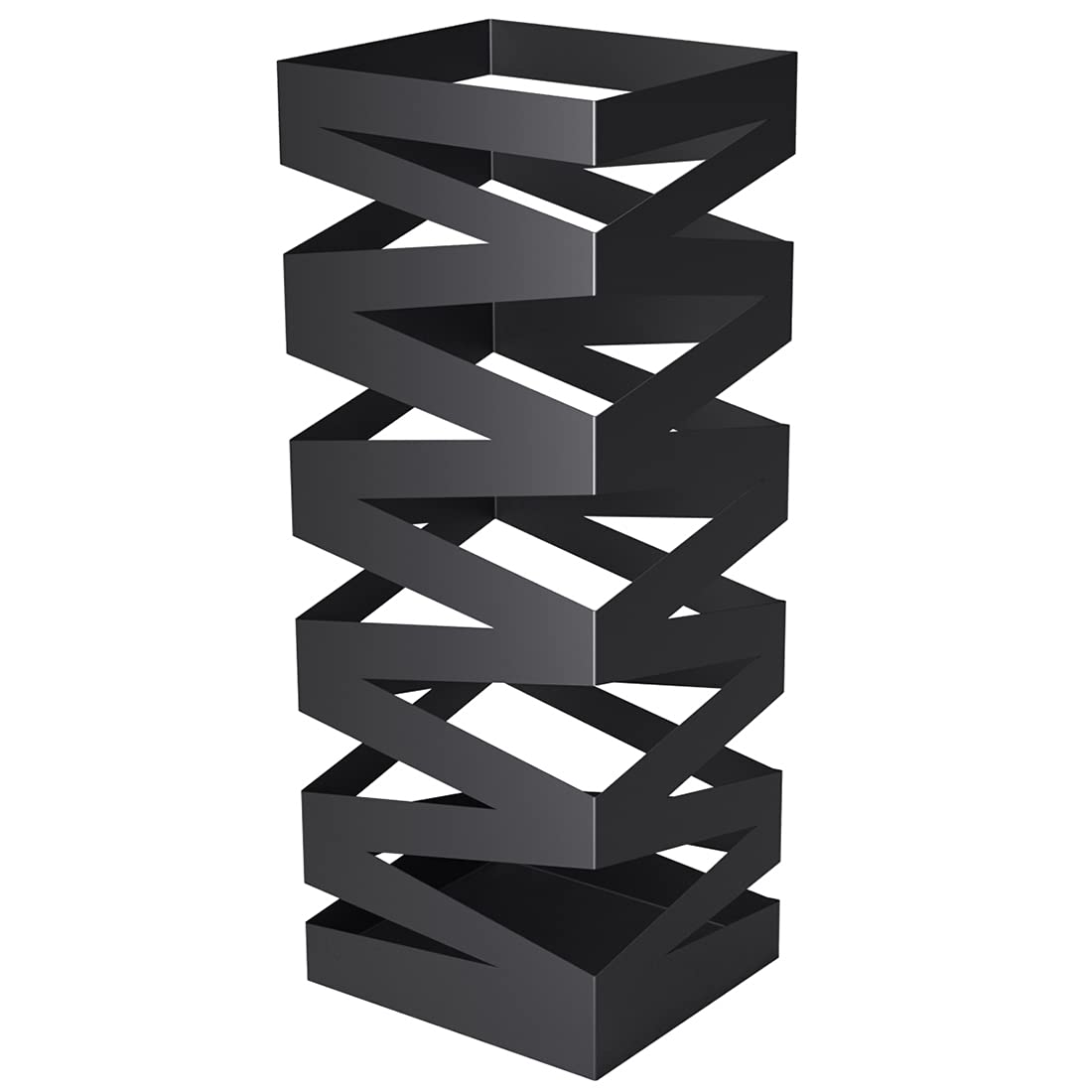 傘立て かさたて アンブレラスタンド おしゃれ スリム 傘入れ かさラック 傘/靴ベラ収納 レインラック シンプル 傘置き 玄関収納 倒れにくい 錆止め コンパクト ブラック 幅17x奥行き17x高さ49cm