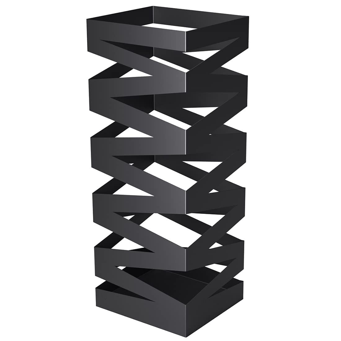 傘立て かさたて アンブレラスタンド おしゃれ スリム 傘入れ かさラック 傘/靴ベラ収納 レインラック シンプル 傘置き 玄関収納 倒れにくい 錆止め コンパクト ブラック 幅17x奥行き17x高さ49cm