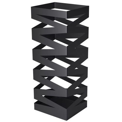 傘立て かさたて アンブレラスタンド おしゃれ スリム 傘入れ かさラック 傘/靴ベラ収納 レインラック シンプル 傘置き 玄関収納 倒れにくい 錆止め コンパクト ブラック 幅17x奥行き17x高さ49cm