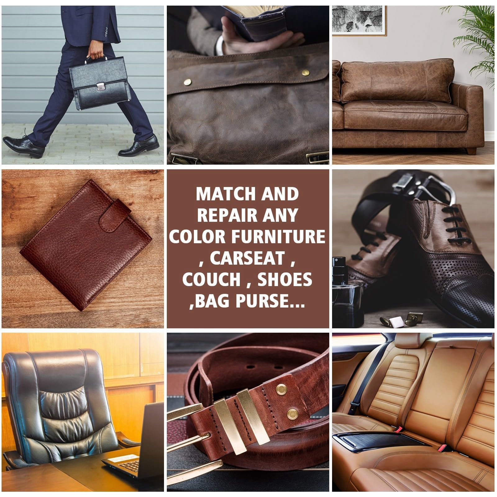 DEWEL 革 補修 レザーケアキット レザー 補修 革 補修クリーム レザーリペア 革色落ち補修 レザー補修クリーム 革 色 補修 革製品 キズ補修 皮革用補修 ソファ 革シート 財布 革ハンドル ベルト 革バッグなど補修 5色入り