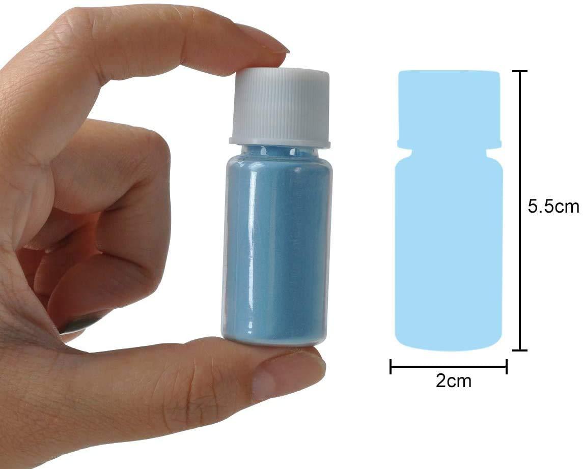 夜光パウダー 20g 12色セット蓄光パウダー カラー塗料 高輝度 長時間 暗闇とUVブラックライトで光る スライムパウダー DIY マイカパウダー接着剤顔料 浴用天然粉末 顔料