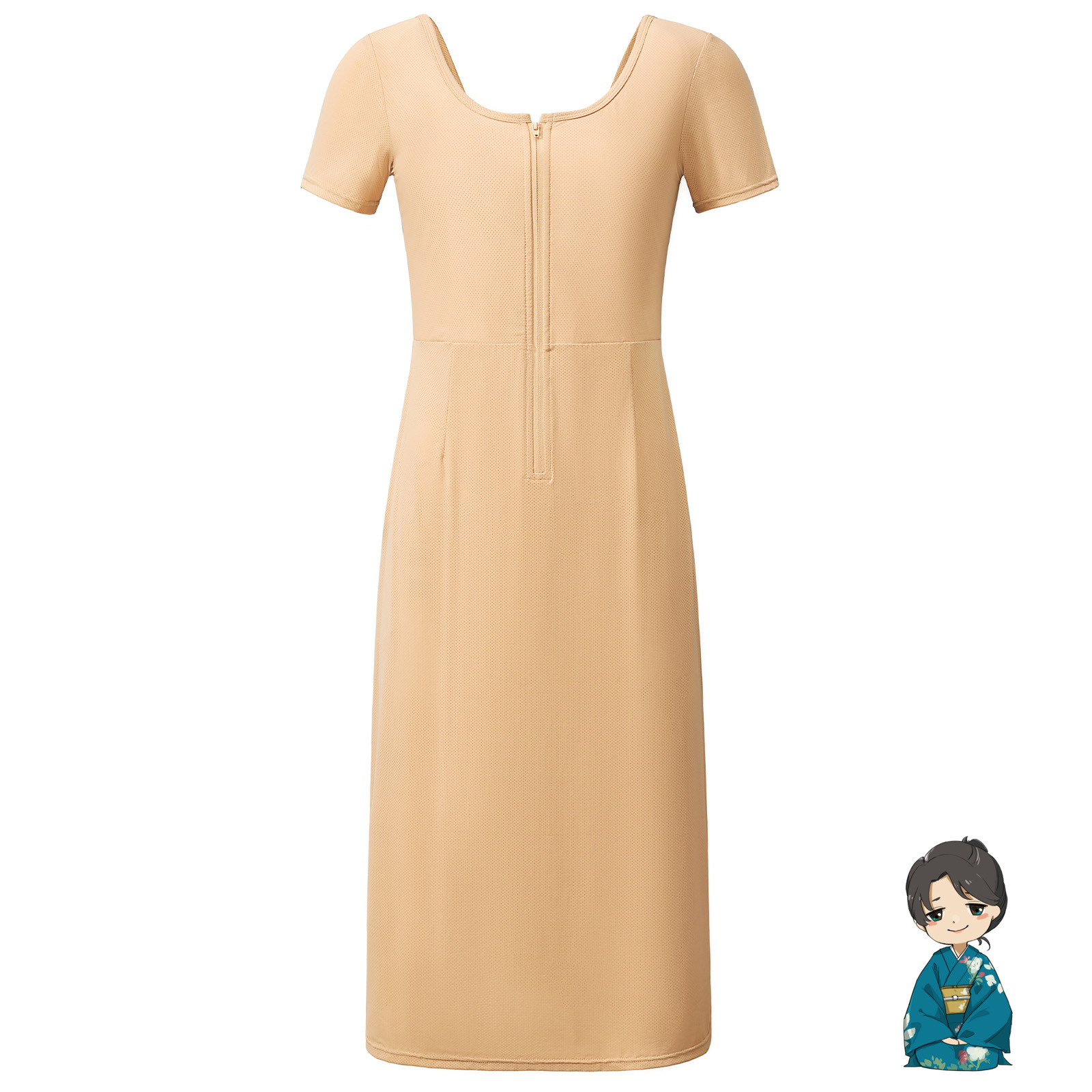 【先行予約・夏用メッシュ素材・5月末出荷】Monokimi 和装ブラ付きスリップ 袖有り【日本一級和裁士共同開発】