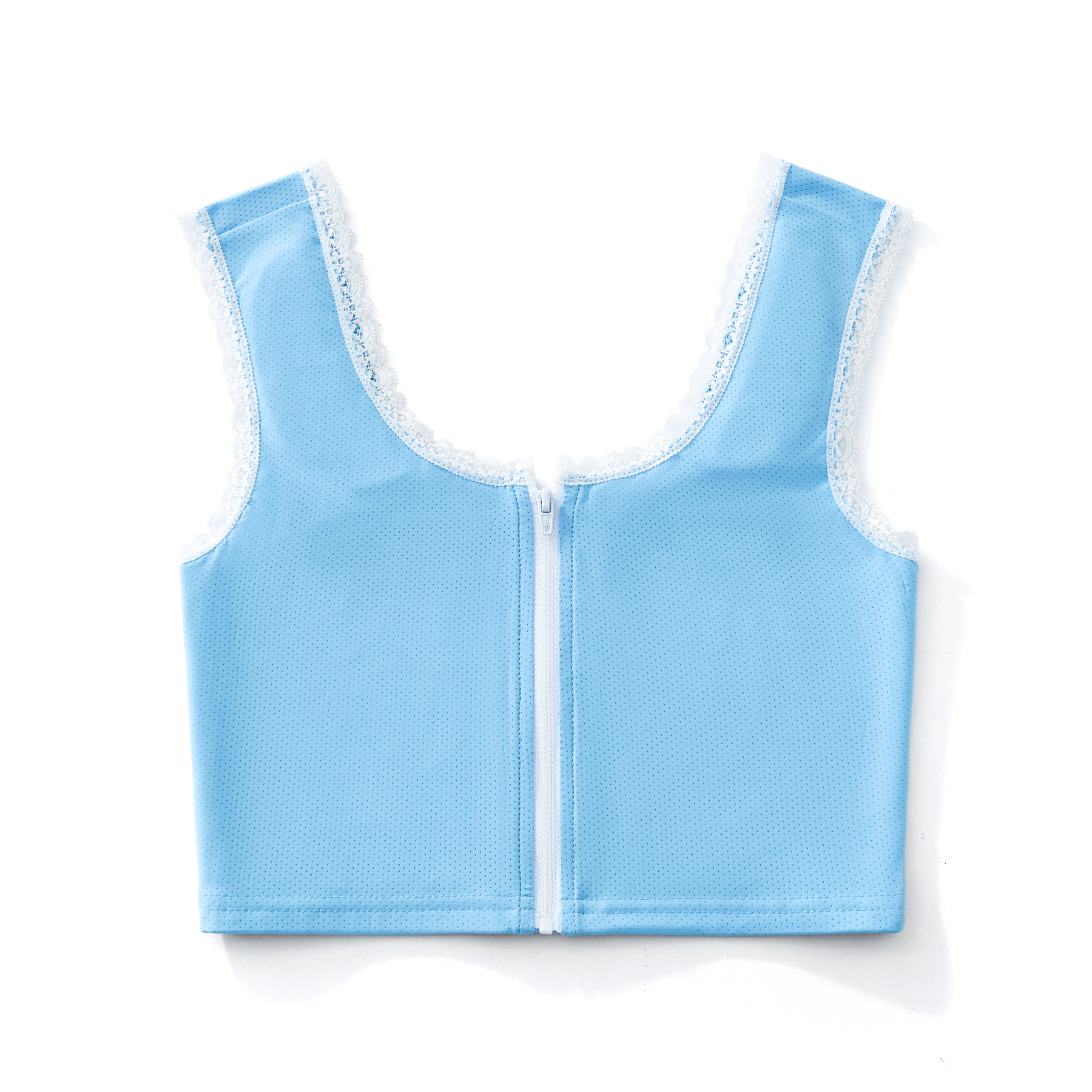 【先行予約・レース和装ブラ・6月下旬出荷】Monokimi 和装ブラ 冷感メッシュ素材 水色【一級和裁士共同開発】