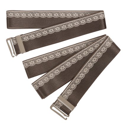 【新発売】Monokimi 腰紐 ゴムベルト 和装用 長短2本セット 上品 光沢あり【日本着付け師監修】きものベルト 下の腰紐と上の腰紐かわり 楽な着付け小物 ウエストベルト 着崩れ防止 伸縮性＆長さ調整可能【156cm1本+89cm1本】