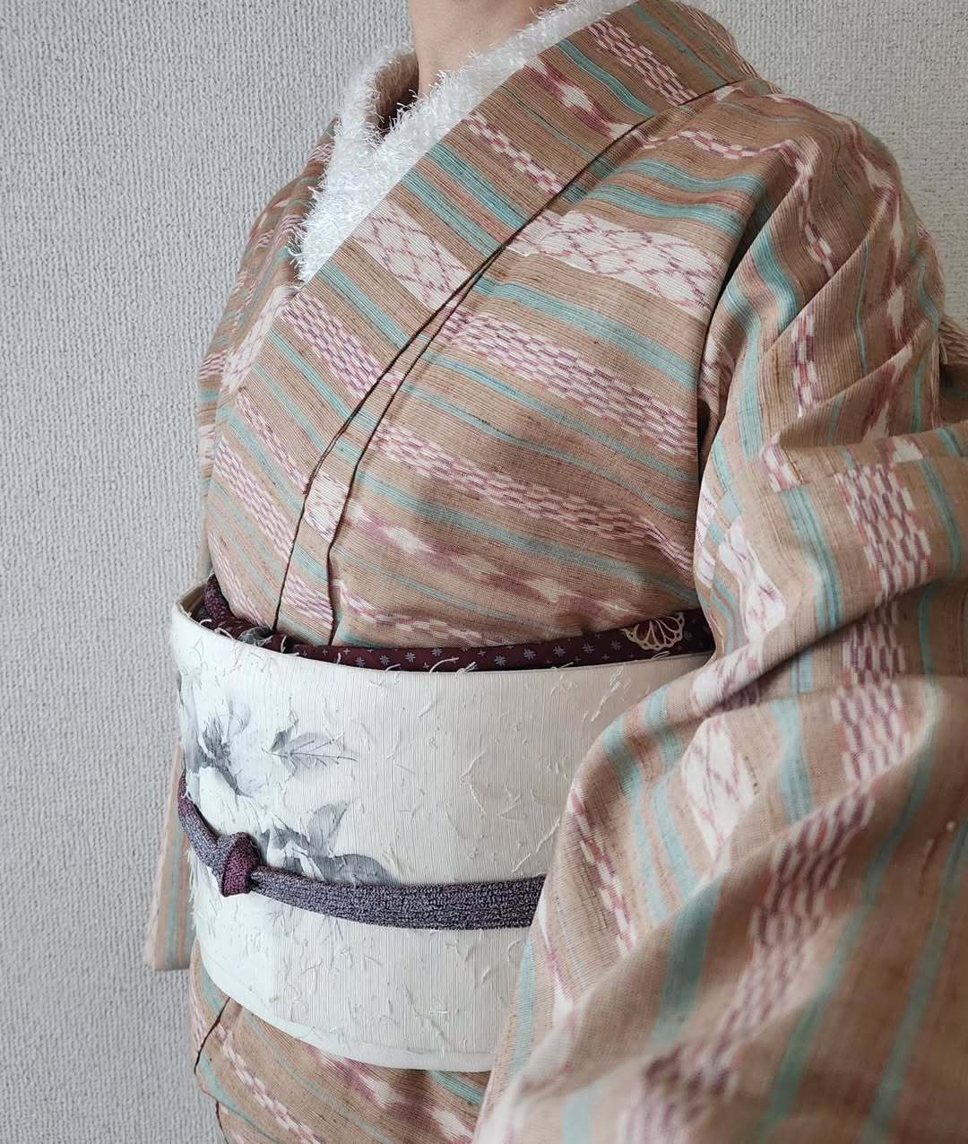 【2025秋の新カラー】【通気メッシュ素材・人気のブラック】Monokimi 和装ブラ付きスリップ 袖有り【日本一級和裁士共同開発】膝下タイプ