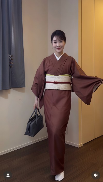 【2025秋の新商品】[Monokimi] 和装ブラ付きスリップ 上品なレース柄  ロング丈タイプ ファスナー式【春秋冬の厚み素材】