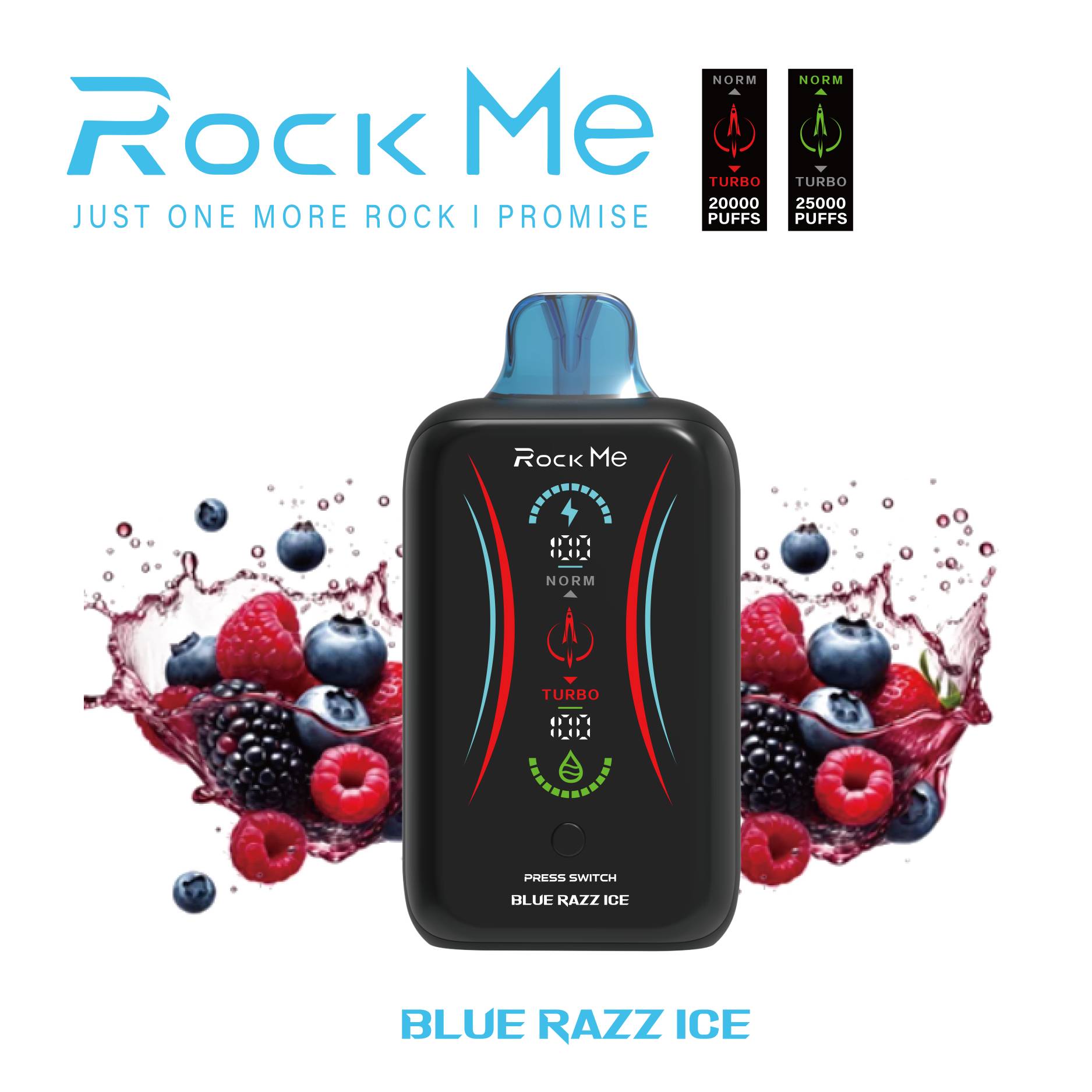 ROCK ME 25000 Puffs Digital Botton Full Screen