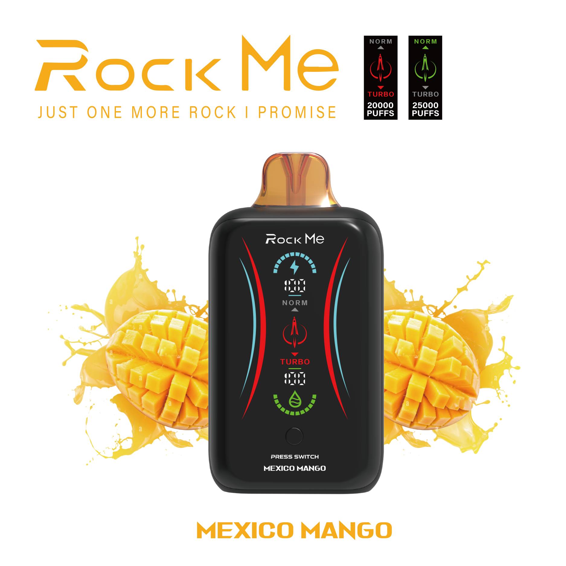 ROCK ME 25000 Puffs Digital Botton Full Screen