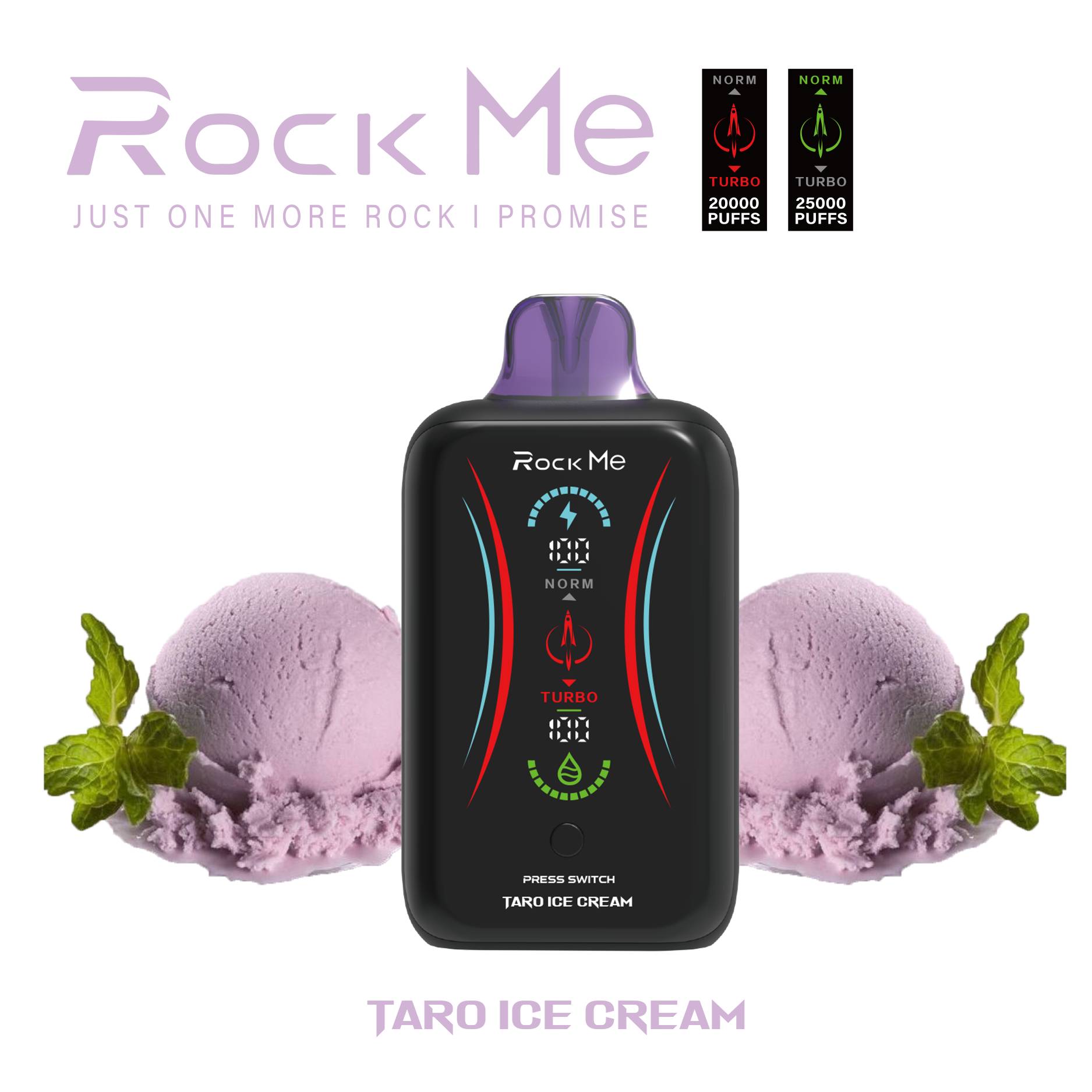 ROCK ME 25000 Puffs Digital Botton Full Screen