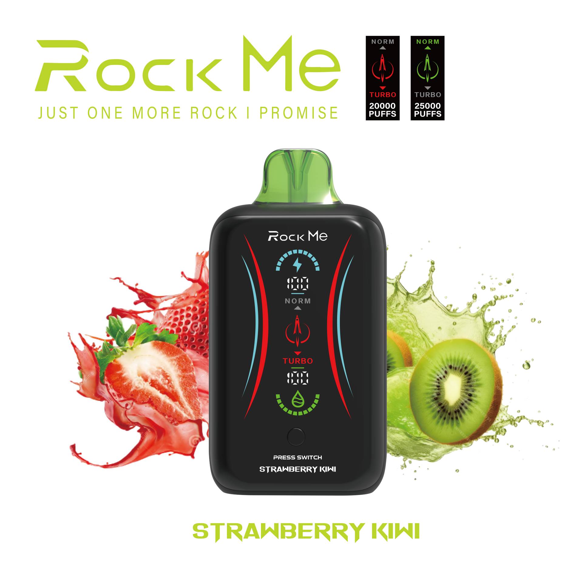 ROCK ME 25000 Puffs Digital Botton Full Screen