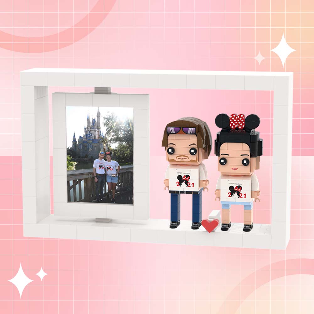 Full Body Customizable 2 People Souvenirs Custom Brick Figures Photo Frame Small Particle Block Brick Me Figures