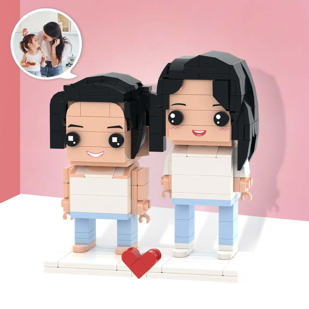 Gifts for Mom Customizable Fully Body 2 People Custom Brick Figures - MyCustomBrickheadz