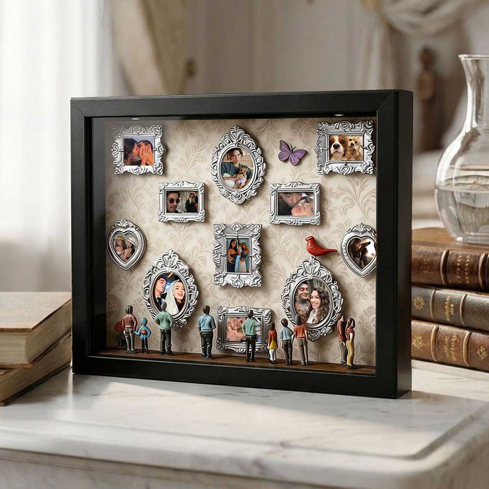 Museum of Us Frame Personalized Couples Gift for Her Cute Miniature Museum Gifts Meaningful Gift Valentine's Day Anniversary Gift - MyCustomBrickFigures