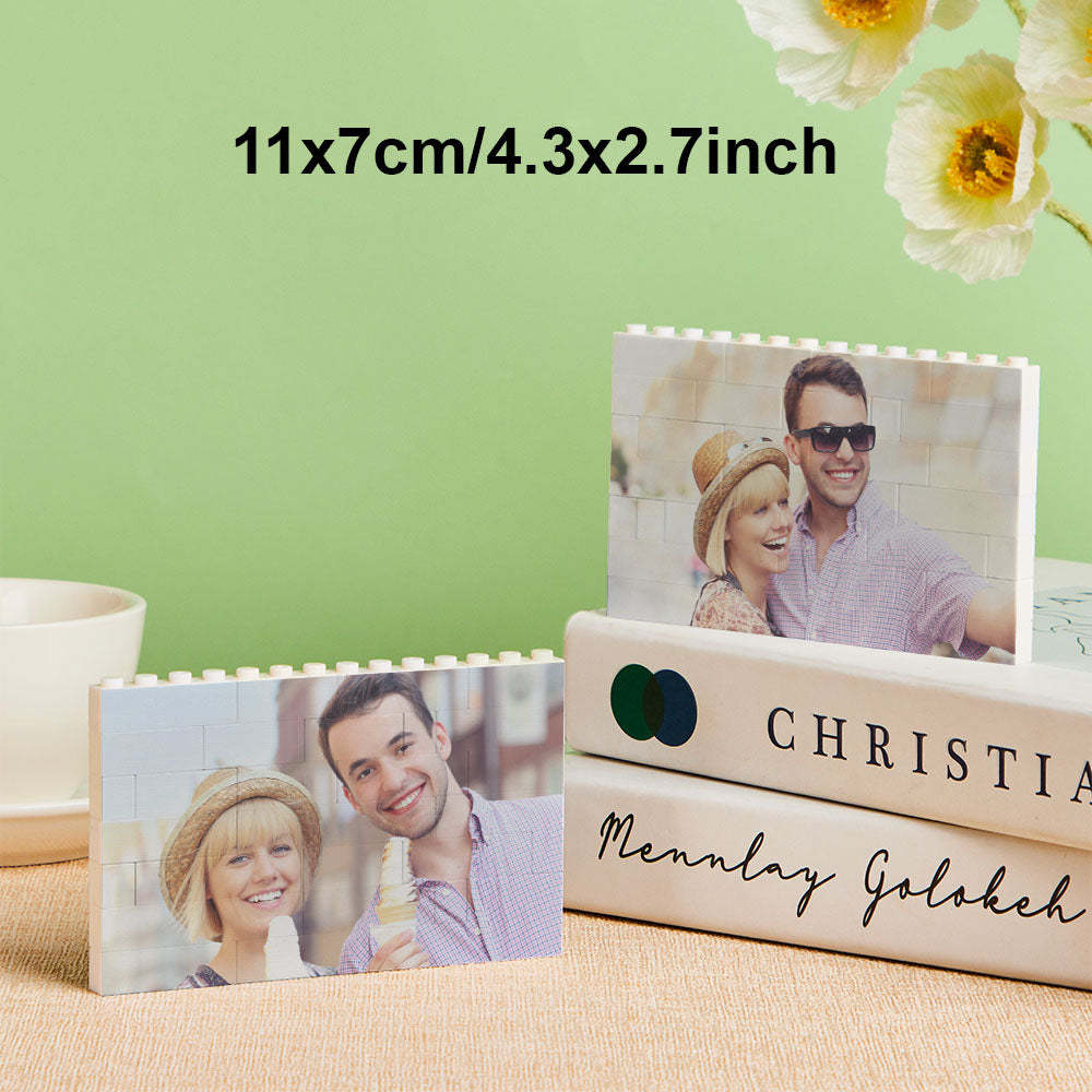 Custom Photo Building Brick Personalized Music Code Block Heart Shaped Photo Block Gifts for Her - MyCustomBrickheadz