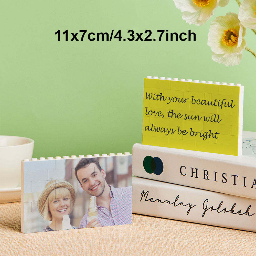Custom Photo Building Brick Personalized Music Code Block Heart Shaped Photo Block Gifts for Her - MyCustomBrickheadz