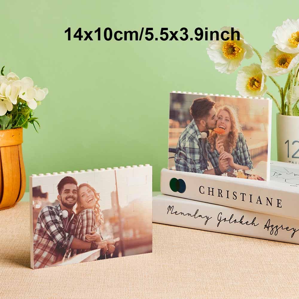 Custom Photo Building Brick Personalized Music Code Block Heart Shaped Photo Block Gifts for Her - MyCustomBrickheadz