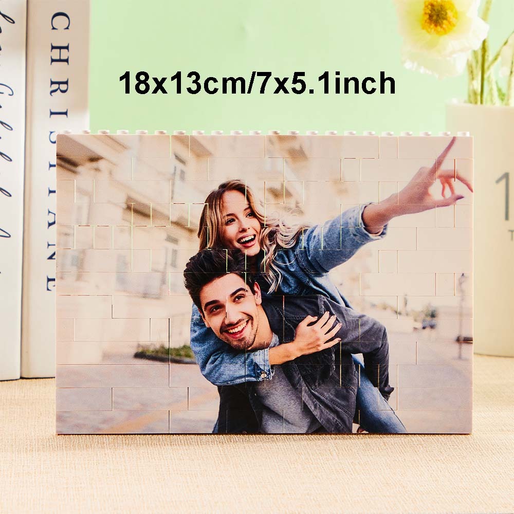 Custom Photo Building Brick Personalized Music Code Block Heart Shaped Photo Block Gifts for Her - MyCustomBrickheadz