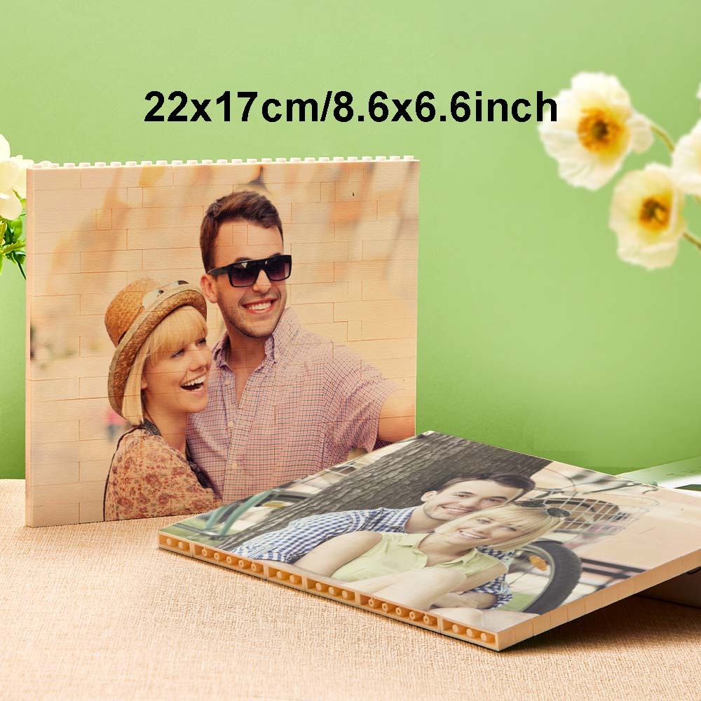 Custom Photo Building Brick Personalized Music Code Block Heart Shaped Photo Block Gifts for Her - MyCustomBrickheadz