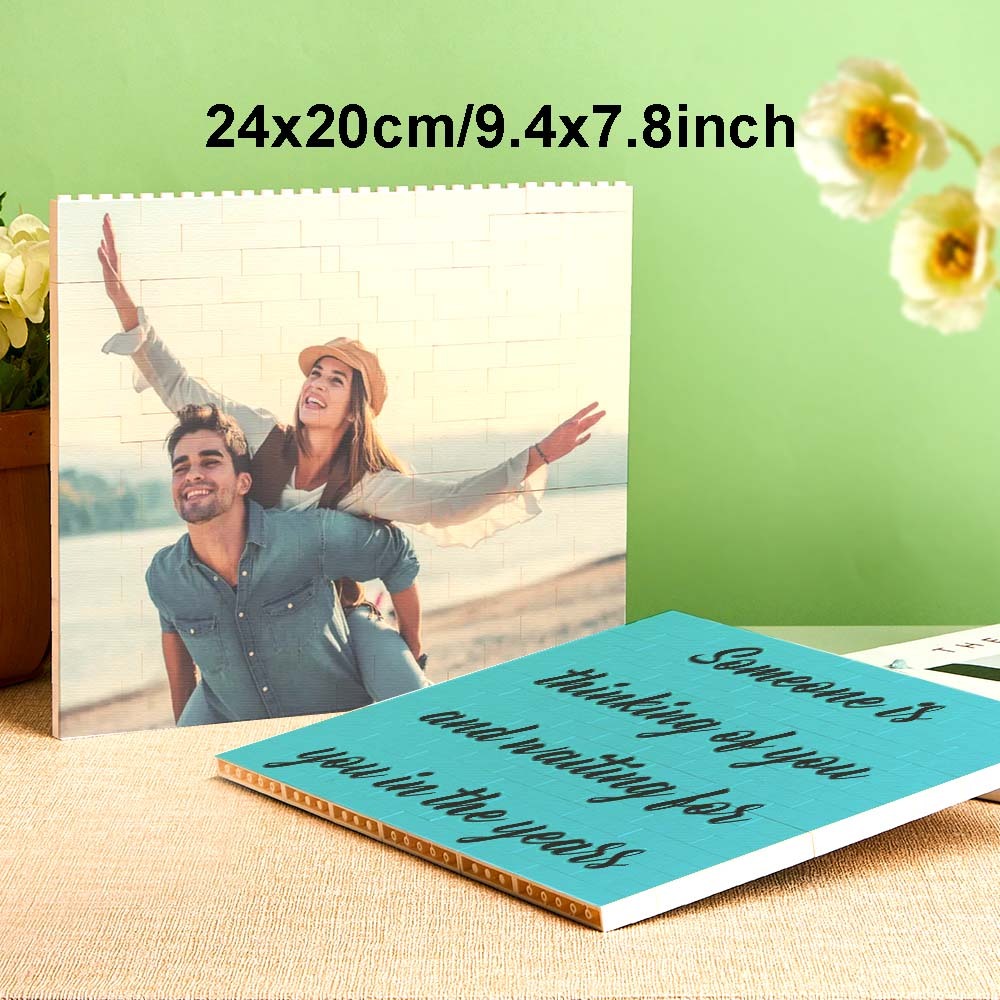 Custom Photo Building Brick Personalized Music Code Block Heart Shaped Photo Block Gifts for Her - MyCustomBrickheadz