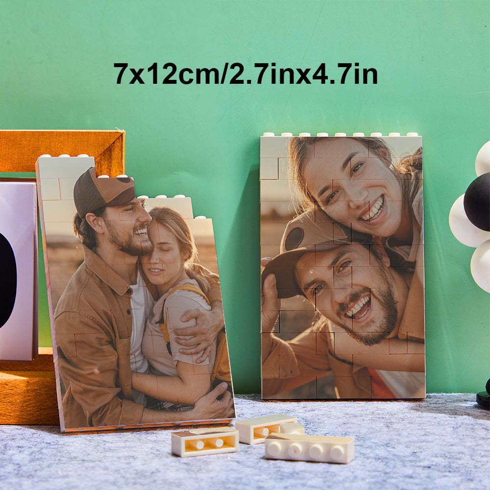 Custom Photo Building Brick Personalized Music Code Block Heart Shaped Photo Block Gifts for Her - MyCustomBrickheadz