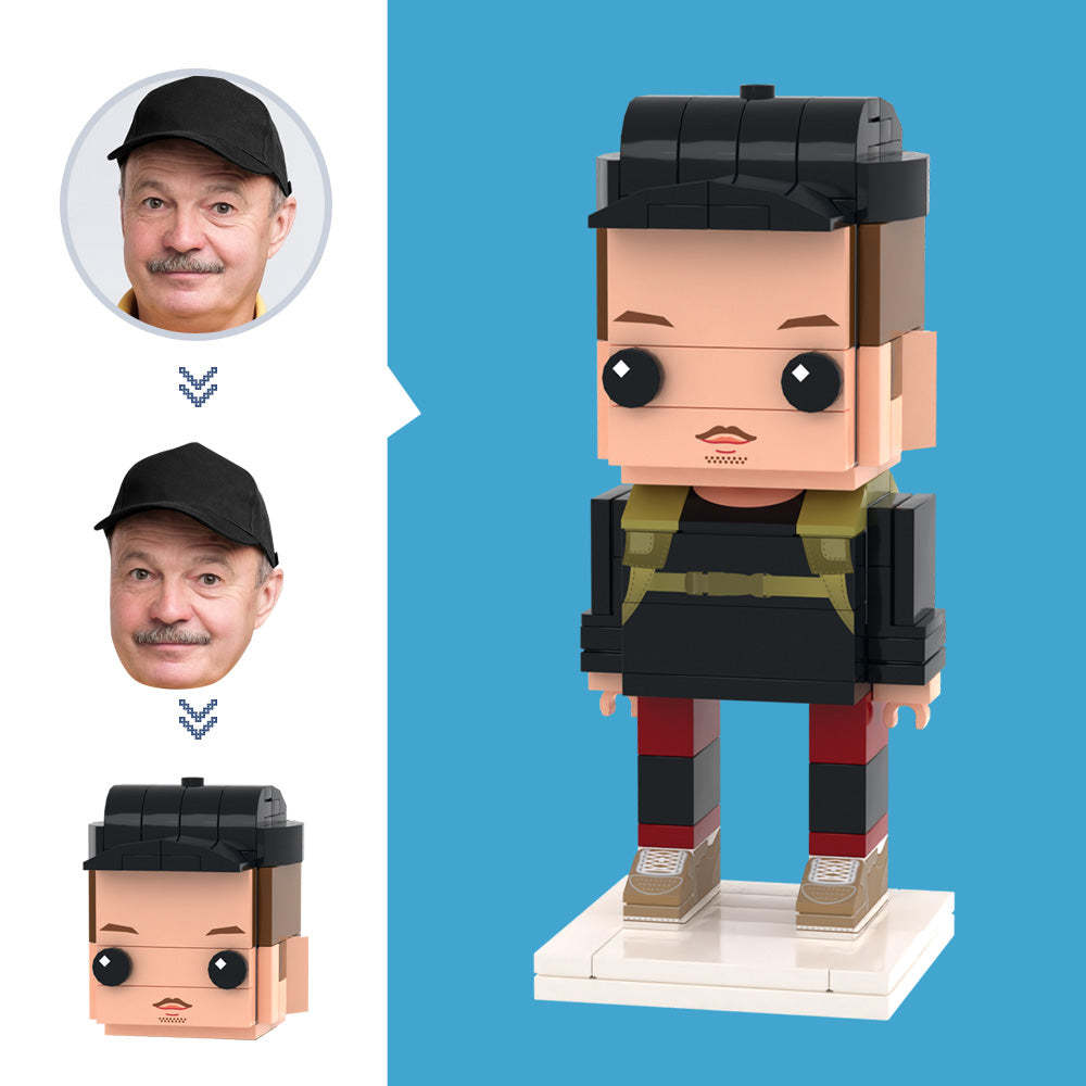 Customized Head Mountain Climbers Figures Small Particle Block Toy Customizable Brick Art Gifts - MyCustomBrickheadz